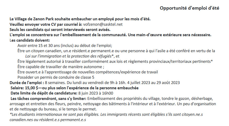 SummerStudentFrench